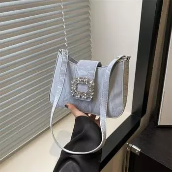 Летняя модная сумка через плечо для женщин 2024 года, новая модная ниша, простая модная сумка через плечо, ретро-сумка-мессенджер чёрный