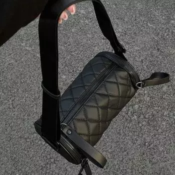 Летняя модная сумка-цилиндр Diamond, женская, с широким плечевым ремнем, модная сумка-ведро Oxford на одно плечо, сумка-подушка через плечо