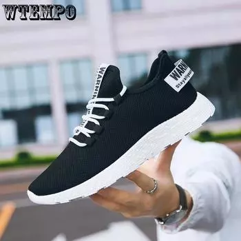 Летняя модная трендовая мужская обувь с сеткой Fly-knit, удобные и дышащие кроссовки, мужские кроссовки 40