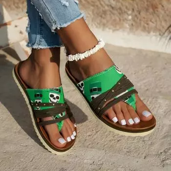 Летняя модная женская пляжная повседневная обувь, новые большие противоскользящие универсальные сандалии с плоской подошвой, тапочки, уличные шлепанцы 36 красный