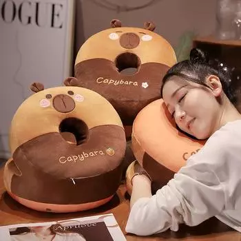 Летняя мультяшная подушка из ледяного шелка Подушка для офисного кресла Подушка для студента Милая подушка для стола Подушка для домашнего дивана Подушка 28x28x22cm