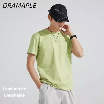 Летняя мужская базовая хлопковая короткая футболка New Tide Brand