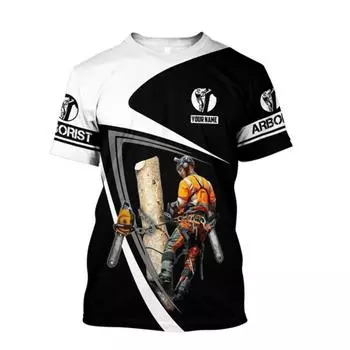 Летняя мужская быстросохнущая футболка Lumberjack с 3D-принтом, свободная, модная, большого размера, с коротким рукавом, качественная рубашка XXXL
