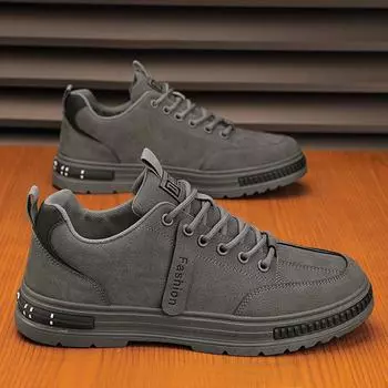 Летняя мужская дышащая повседневная обувь: Универсальная, модная, легкая спортивная обувь с охраной труда 39 чёрный