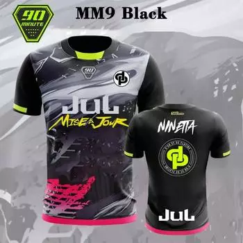 Летняя мужская футболка 90-минутной серии, свободная, дышащая, с 3D-принтом, с короткими рукавами, мужские спортивные топы для фитнеса, большие размеры XXS