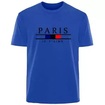 Летняя мужская футболка Harajuku High Street Paris из 100% хлопка, дышащая, впитывающая пот, повседневная модная футболка, уличная мужская одежда S чёрный