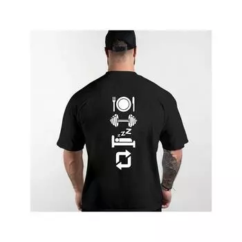 Летняя мужская футболка из 100% хлопка, летняя свободная, для фитнеса, с принтом, повседневная и удобная, с круглым вырезом, с коротким рукавом S