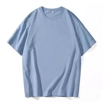 Летняя мужская футболка из чистого хлопка, однотонная, повседневная, с круглым вырезом, с заниженными рукавами, тонкая футболка с короткими рукавами 2XL
