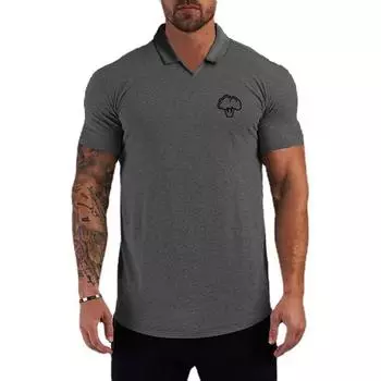 Летняя мужская футболка из чистого хлопка с v-образным вырезом Do The Work, новая высококачественная легкая роскошная тонкая модная повседневная спортивная футболка с короткими рукавами с принтом для спортзала M серый