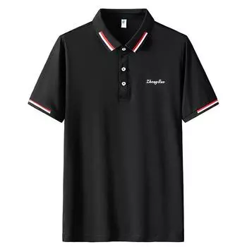 Летняя мужская футболка из ледяного шелка большого размера с короткими рукавами, мужская рубашка поло с тонкими лацканами 8XL