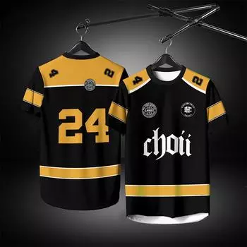 Летняя мужская футболка, модная спортивная одежда, повседневная футболка с коротким рукавом, свободная дышащая мужская одежда больших размеров S