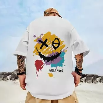 Летняя мужская футболка с 3d красочным принтом и короткими рукавами, модные повседневные мужские топы, одежда, свободная футболка большого размера для мужчин, 2024 5XL