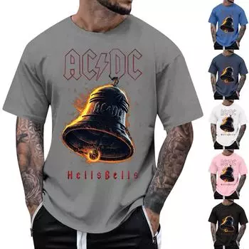 Летняя мужская футболка с 3D-печатью букв, футболка с круглым вырезом и коротким рукавом