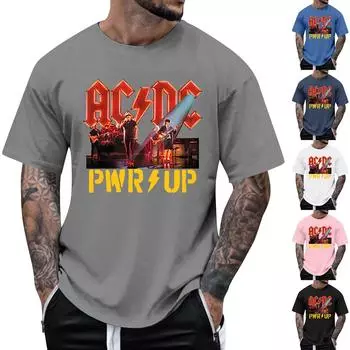 Летняя мужская футболка с 3D-печатью букв, футболка с круглым вырезом и коротким рукавом