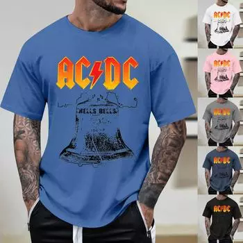 Летняя мужская футболка с 3D-печатью букв, футболка с круглым вырезом и коротким рукавом