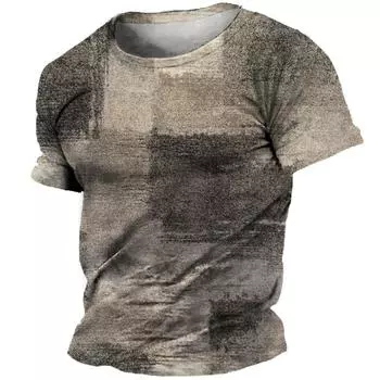 Летняя мужская футболка с 3d полосками и принтом, уличная одежда, винтажные футболки с графическим рисунком, негабаритные топы с короткими рукавами, футболки, мужская одежда 3XL