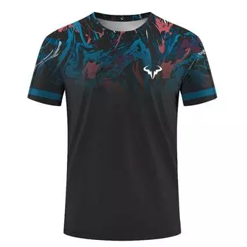Летняя мужская футболка с 3D-принтом для Европы и США, экстремальные виды спорта, свободная, повседневная, дышащая, размер 6XL S белый