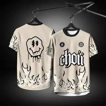 Летняя мужская футболка с 3D-принтом, модная спортивная повседневная футболка с коротким рукавом, удобная и дышащая мужская одежда S