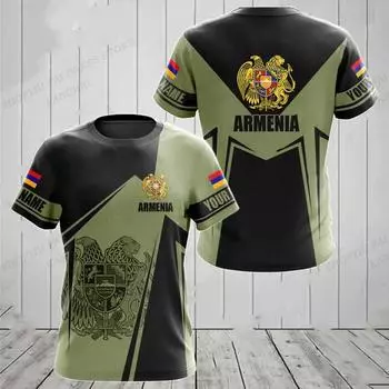 Летняя мужская футболка с флагом Армении, футболка с 3D принтом, мужская и женская мода, топы большого размера, футболки, детская футболка, повседневная футболка с графикой 4XL