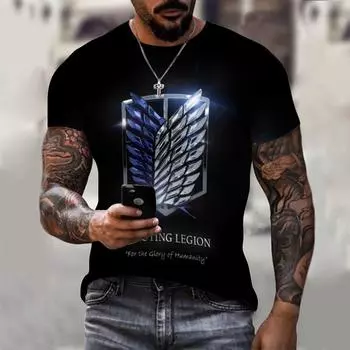 Летняя мужская футболка с модным принтом, персонализированная футболка с короткими рукавами, повседневная футболка для фитнеса XS