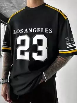 Летняя мужская футболка с принтом Racing Los Angeles 3D, спортивная женская футболка с коротким рукавом, повседневная футболка унисекс для повседневной носки S