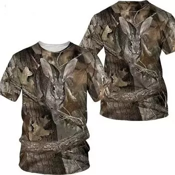 Летняя мужская футболка с принтом животных 3DT Футболка мужская с круглым вырезом и коротким рукавом S