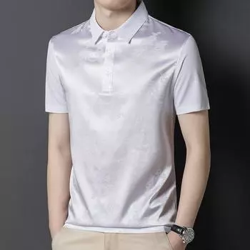 Летняя мужская футболка среднего возраста, новая однотонная модная с коротким рукавом и подшивкой M