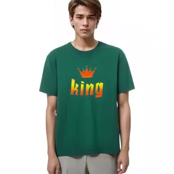 Летняя мужская футболка высокого качества из хлопка с короткими рукавами и принтом, женская футболка, модная спортивная рубашка, повседневный топ для бега S армия зеленый