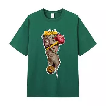 Летняя мужская футболка высокого качества из хлопка с короткими рукавами и принтом, женская футболка, модная спортивная рубашка, повседневный топ для бега S чёрный