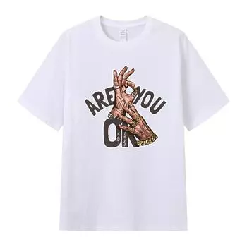 Летняя мужская футболка высокого качества из хлопка с короткими рукавами и принтом, женская футболка, модная спортивная рубашка, повседневный топ для бега S чёрный