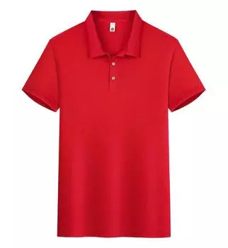 Летняя мужская и женская дышащая футболка с короткими рукавами, новая рабочая одежда для предприятий, рабочая одежда, быстросохнущая рубашка-поло S красный