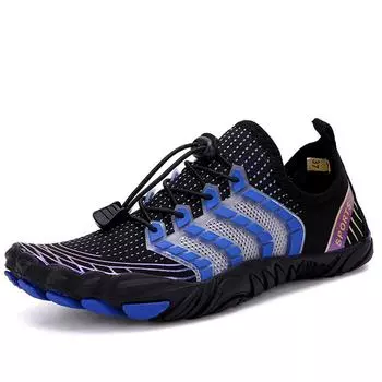 Летняя мужская и женская универсальная уличная пляжная обувь для пар, дорожная обувь, спортивная обувь для верховой езды 35 синий/чёрный