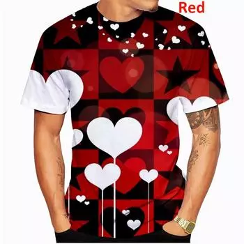 Летняя мужская модная 3D футболка Персонализированная футболка с принтом покера 3D Повседневная футболка с круглым вырезом и коротким рукавом S
