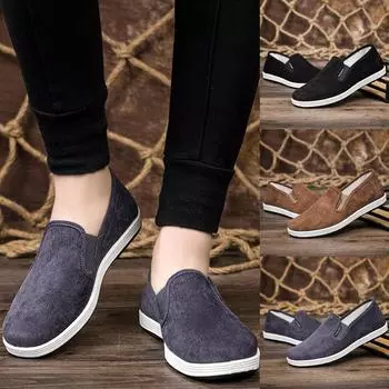 Летняя мужская модная дышащая нескользящая легкая повседневная обувь 41 чёрный