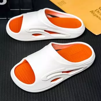 Летняя мужская модная трендовая пляжная обувь на открытом воздухе, сандалии, тапочки, повседневные сандалии, тапочки 37/38 чёрный