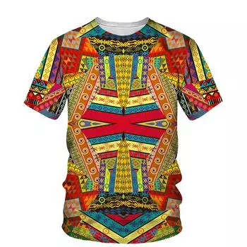 Летняя мужская национальная рубашка Fengharajuku 3dt, уличная мода, большой размер, короткий рукав, о-образный воротник, качественная винтажная одежда S белый