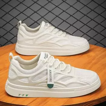 Летняя мужская обувь 2025 года, новая дышащая сетчатая спортивная повседневная обувь, модная универсальная легкая износостойкая повседневная обувь, модная обувь 39