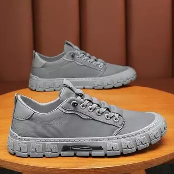 Летняя мужская обувь, дышащая парусиновая обувь, мужская Нескользящая защитная обувь для работы на стройке, обувь для досок 39