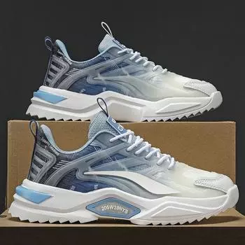 Летняя мужская обувь, дышащая сетчатая обувь, мужские кроссовки, трендовые маленькие белые туфли, мужская обувь для бега для папы 39