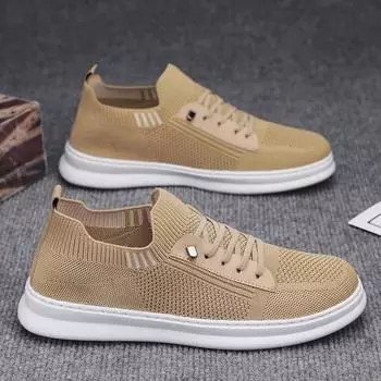 Летняя мужская обувь, дышащая сетчатая обувь, мужские трендовые универсальные кроссовки с толстой подошвой, повседневная обувь для сноубординга для мужчин 39