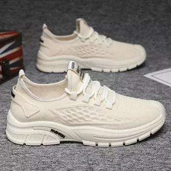 Летняя мужская обувь Flyknit, новые дышащие сетчатые кроссовки, модные мужские кроссовки, легкая мужская повседневная обувь 39