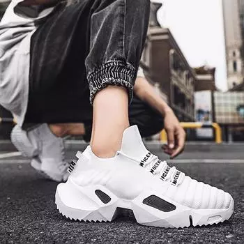 Летняя мужская обувь кроссовки модные дышащие кроссовки на платформе мужские сетчатые спортивные легкие унисекс женские повседневные вулканизированные туфли мужские 39 чёрный