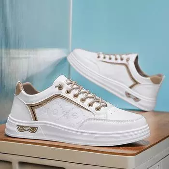 Летняя мужская обувь, новые дышащие белые туфли, мужская корейская версия, модная универсальная спортивная обувь на плоской подошве, повседневная обувь для серфинга, модная обувь 39