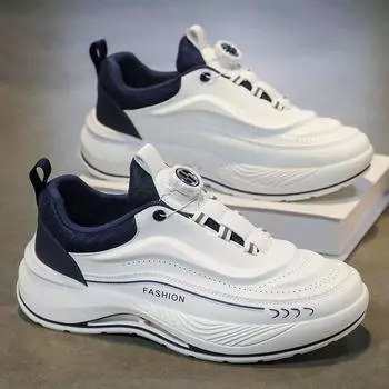 Летняя мужская обувь, новые дышащие маленькие белые туфли, мужская трендовая универсальная спортивная обувь на платформе, повседневная обувь для бега, модная обувь для папы 39