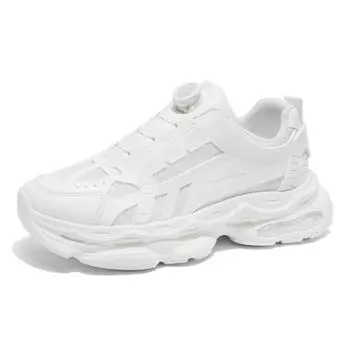 Летняя мужская обувь, новые дышащие маленькие белые туфли, модная универсальная спортивная обувь на платформе, повседневная обувь для папы 39