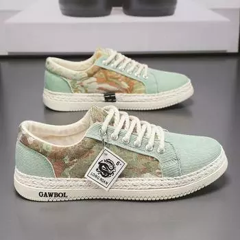 Летняя мужская обувь, новые дышащие парусиновые туфли для студентов, корейская версия, модная универсальная обувь из старой ткани, спортивная обувь для сноуборда AR3332 39