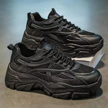 Летняя мужская обувь, новые дышащие сетчатые белые туфли, мужская трендовая универсальная спортивная обувь на платформе, повседневная модная обувь для папы 39