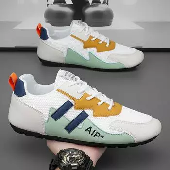 Летняя мужская обувь, новые дышащие сетчатые белые туфли, мужская мода, универсальные повседневные туфли на плоской подошве, спортивная обувь, обувь для скейтбординга 39