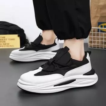 Летняя мужская обувь, новые дышащие тканевые туфли, мужские кроссовки в корейском стиле, универсальные, на толстой подошве, повседневная обувь для папы 39 зелёный