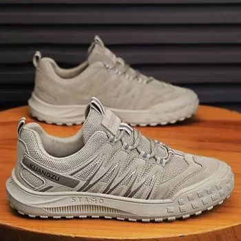 Летняя мужская обувь, новые дышащие туфли с закрытым носком, мужская модная универсальная нескользящая износостойкая спортивная обувь для отдыха на открытом воздухе 39 чёрный